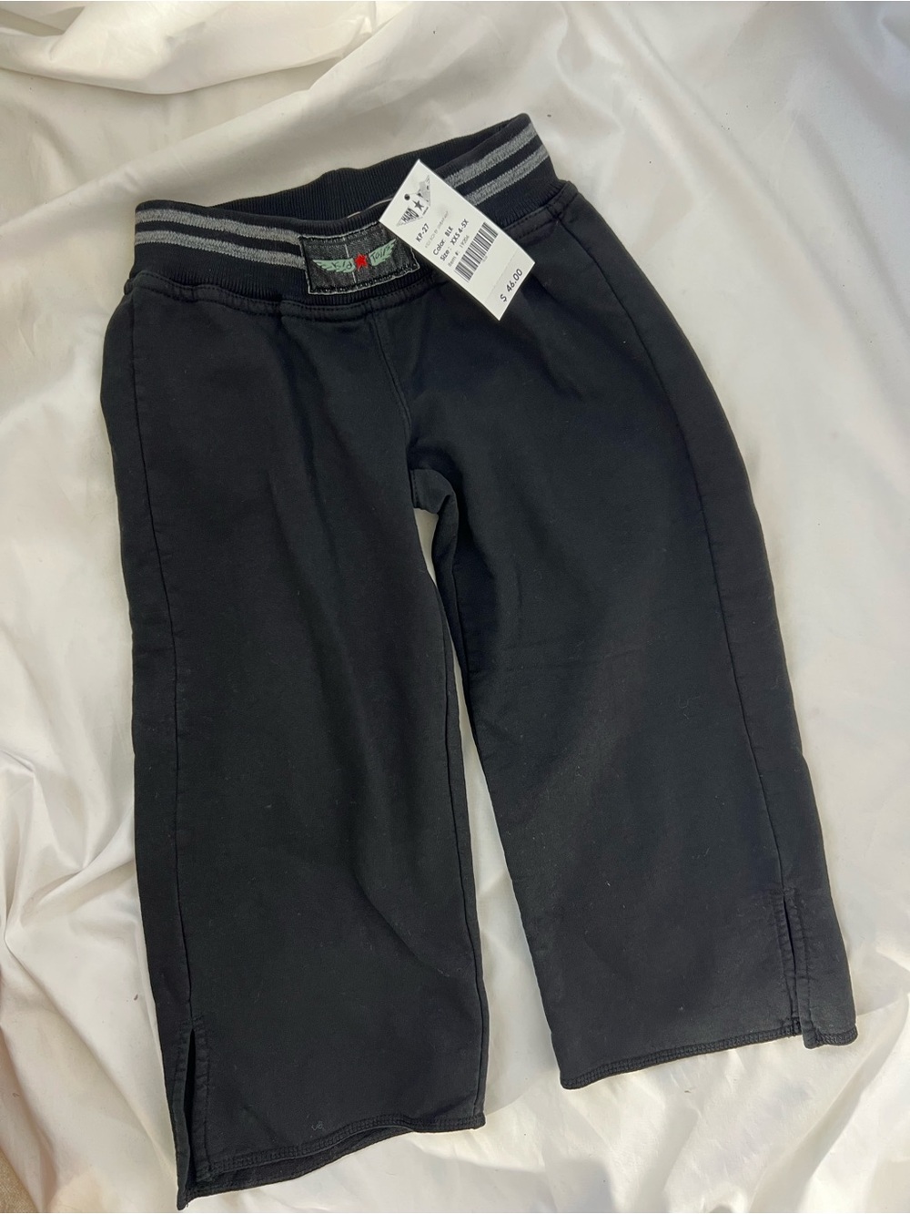 NWT Girls HARD TAIL Black 100% Cotton Boxer Sweatpants